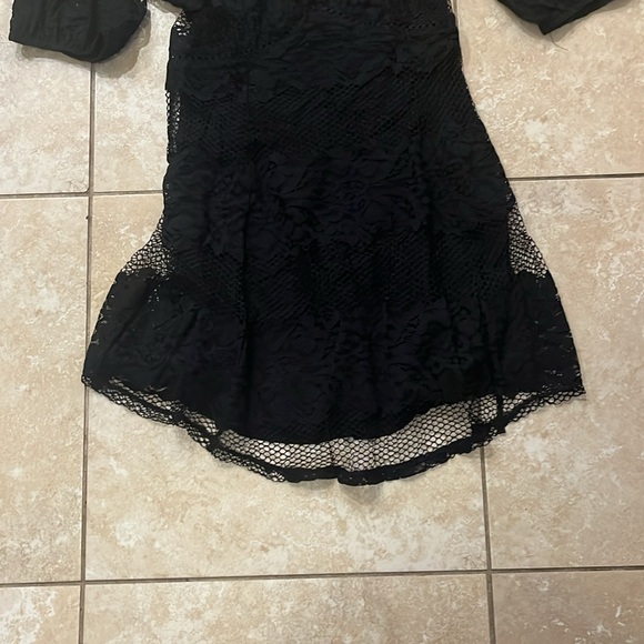 🍓 NWT Free People Sz M Black lace dress - Picture 3 of 11